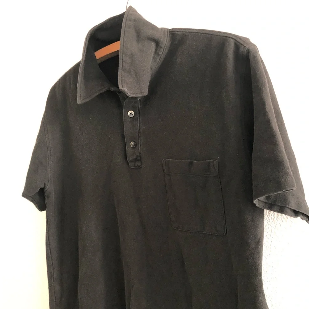 J. Crew Black Fitted Polo Men’s Small